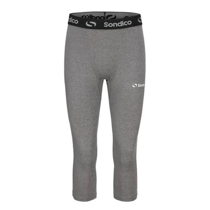 Sondico  Core Three Quarter Base Layer Tights Mens Men Grey   Tigh...