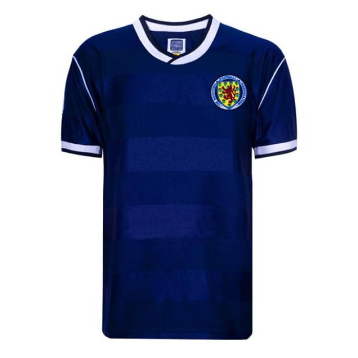 Score Draw 【 Scotland '86 Home Shirt Adults Men Navy 】 スポーツ アウトドア サッカー フットサル メンズ...