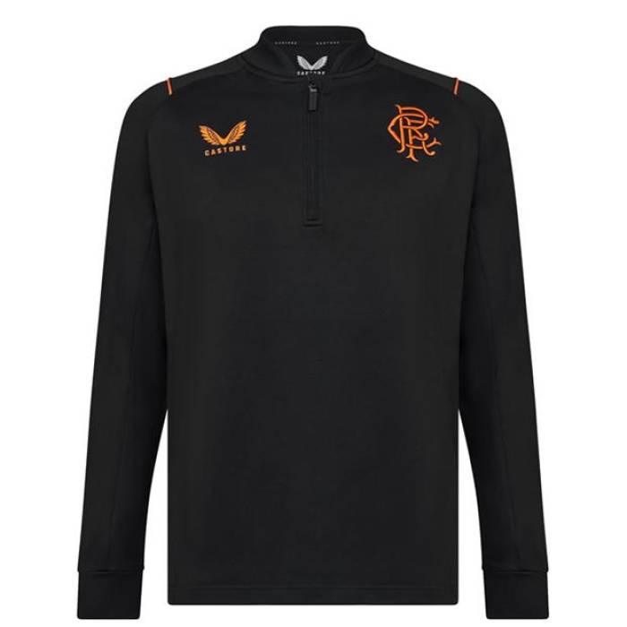Castore 【 Rangers Quarter Zip Top Mens Men Black/Orange 】 レンジャース メンズ スポーツ アウトドア ...