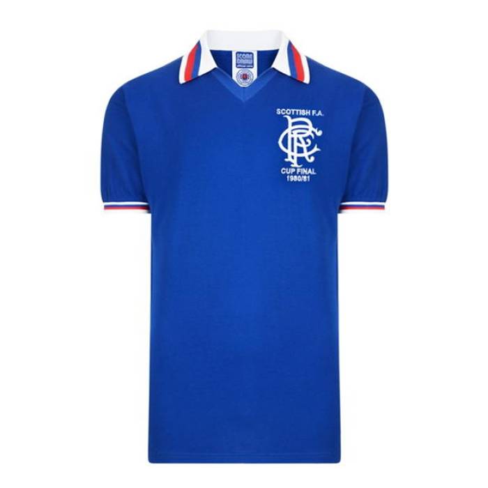 Score Draw 【 Rangers Fc Retro Home Shirt 1981 Adults Men Blue 】 レンジャース レトロ スポーツ ...