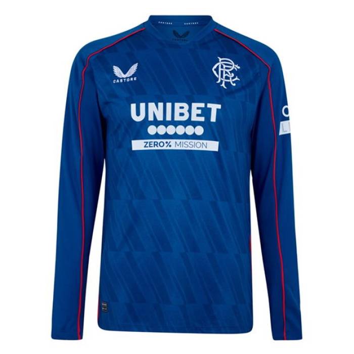 Castore 【 Rangers Home Long Sleeve Shirt 2024 2025 Adults Men Blue 】 レンジャース Slee...