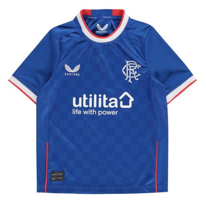 Castore  Rangers Fc Home Shirt 2022 2023 Junior Boys Kids Blue  󥸥...