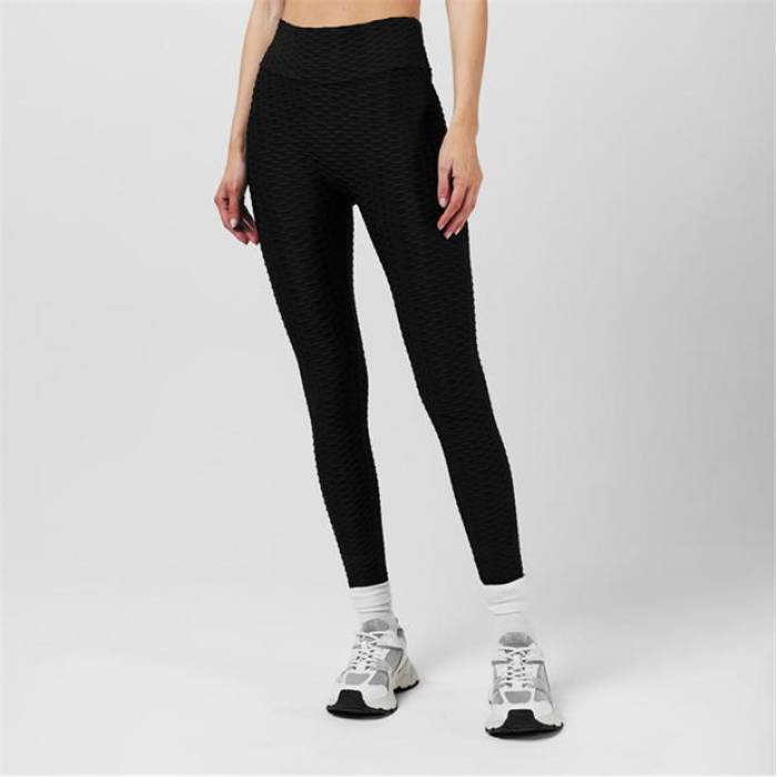 Miso 【 Honeycomb Leggings Womens Women Black 】 レギンス・タイツ レディース インナー 下着 ナイトウェア レディース 靴下 レッグウェア スパッツ レギンス レディース 黒色 ブラック