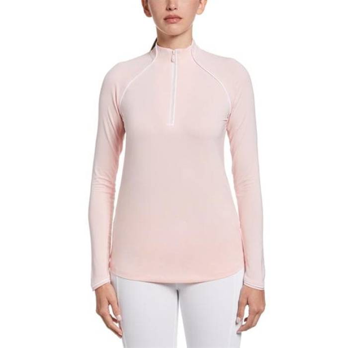 オリジナルペンギン Original Penguin 【 Long Sleeve Solid Sun Quarter Zip Top Womens Women First ..