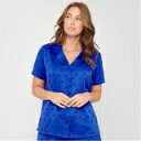 Be You 【 Satin Spot Pyjama Shirt Women Cobalt 】 サテン パジャマ インナー 下着 ナイトウェア レディース ナイトウェア ルームウェア パジャマ レディース(4)