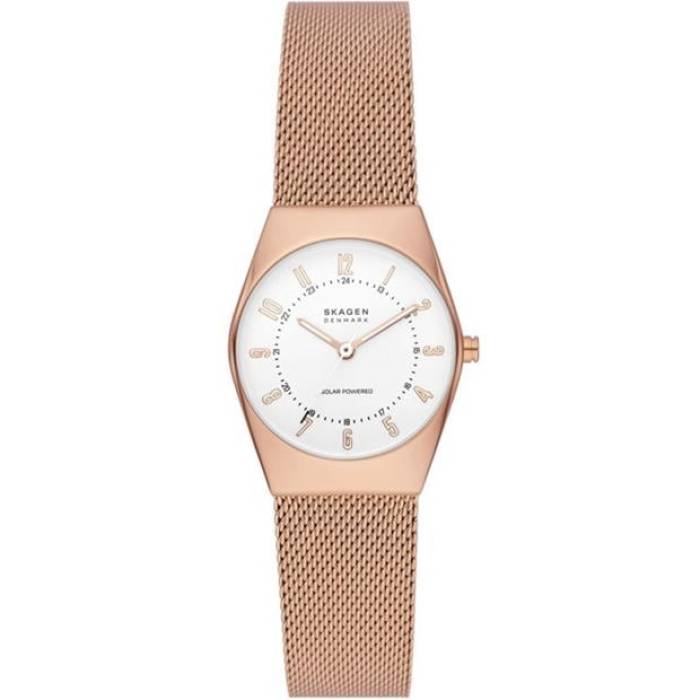  Skagen  Grenen Lille Solar Watch Women Rose Gold And White  Wa...