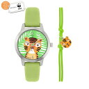 Tikkers 【 X Wwf Tiger Watch Set Childrens Unisex Green 】 Watch ウォッチ・時計 腕時計 男女兼用腕...