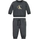 カルバンクライン ジーンズ Calvin Klein Jeans 【 Monogram Cn Sweatshirt Set Baby Dark Grey 】 ス...