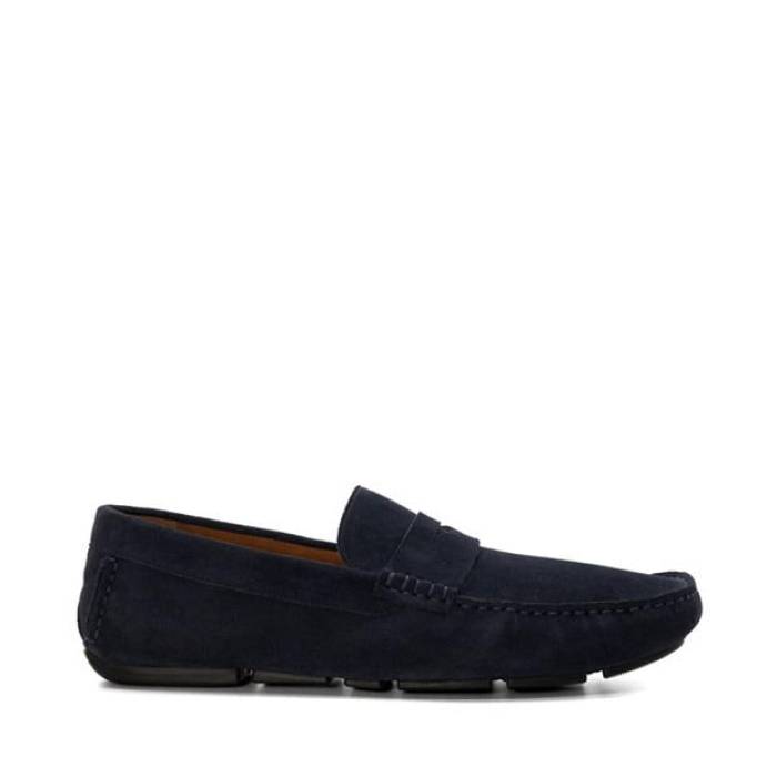 デューンロンドン Dune London 【 Bradlay Moccasin Loafers Men Navy Suede 164 】 モカシン ローファー 靴 メンズ靴 ローファー メンズ 紺色 ネイビー スエード・スウェード