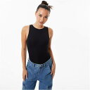 ジャック ウィルス Jack Wills 【 Second Skin Racer Bodysuit Women Black 】 ボディースーツ インナー 下着 ...