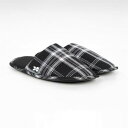 クロスハッチ Crosshatch 【 Twostep Slippers Mens Men Black Check 】 スリッパ メンズ 日用品雑貨 文房具 手...