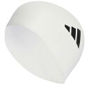 アディダス Adidas 【 3-Stripes Swim Cap Adults Unisex White/Black 】 キャップ 帽子 スポーツ アウトドア 水泳 スイムキャップ 水泳帽 ユニセックス 白色 ホワイト 黒色 ブラック