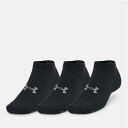 アンダーアーマー Under Armour 【 Essential Low Cut 3Pk Men Black 】 スポーツ アウトドア アウトドア ウェア メ...