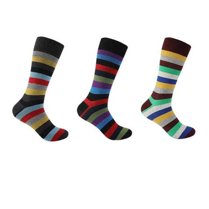 Firetrap  3Pk Strip Sock Mens Men Bold Strp Asst   ʡ  ʥȥ...