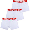 Money 【 Chop White/Red 3Pk Trunks Men Triple White 】 インナー 下着 ナイトウェア メンズ インナー 下着 ボクサーパンツ メンズ 白色 ホワイト