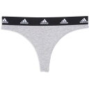 アディダス Adidas 【 Active Comfort Cotton Thong Women Heather Grey 】 インナー 下着 ナイトウェア レ...