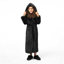 Biba 【 Junior Girls Cosy Robe Jn44 Kids Black 】 キッズ ベビー マタニティ キッズファッション ナイトウェア ル...