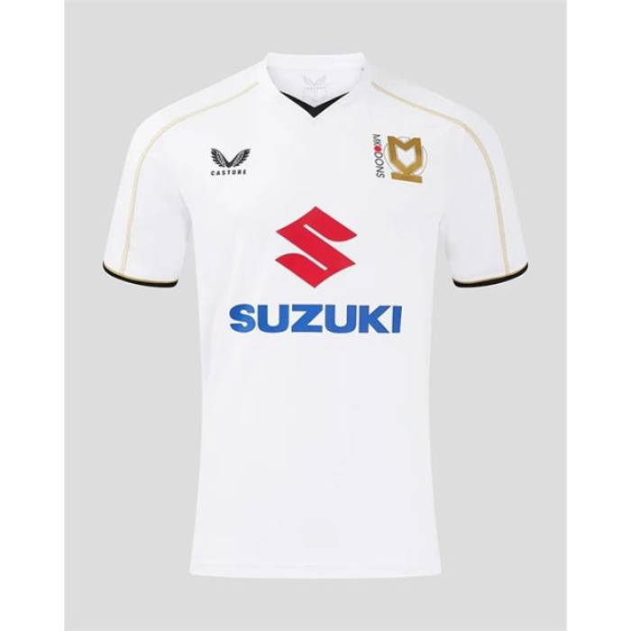Castore 【 Mk Dons Home Shirt 2024 2025 Adults Men White 】 スポーツ アウトドア サッカー フットサル ...