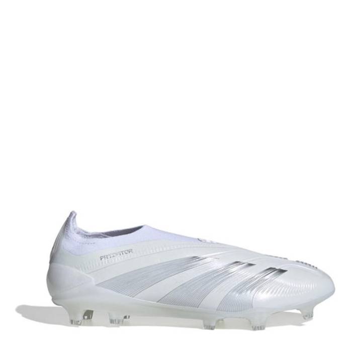アディダス Adidas 【 Predator 24 Elite Laceless Firm Ground Football Boots Men White/S...