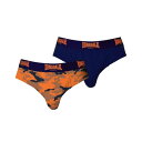 Lonsdale 【 2Pk Brief Mens Men Orange Camo 】 メンズ インナー 下着 ナイトウェア メンズ インナー 下着 ブリーフ メンズ orange 橙・オレンジ カモ柄