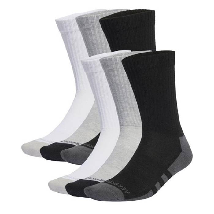 ǥ Adidas  Aeroready Crew 6 Pack Socks Ld00 Women Gry/Blk/Wht  ...