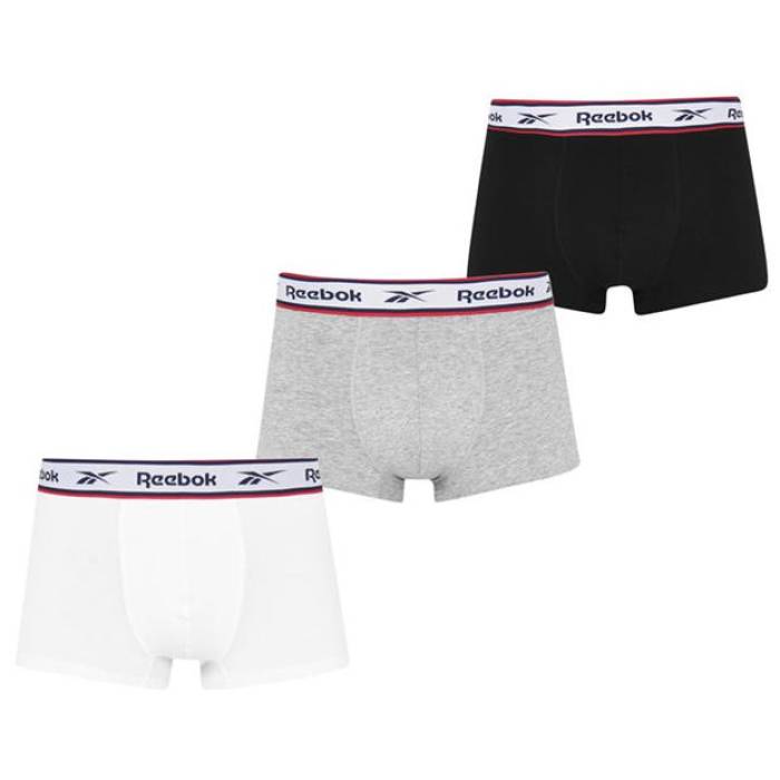 ꡼ܥå Reebok  3 Pack Boxer Shorts Mens Men Black/White/Grey  硼 ...