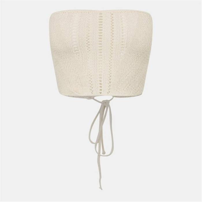 Missy Empire 【 Lace Up Back Knitted Corset Top Women 】 レディースファッション トップス その他 レディース