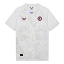 Castore 【 Aston Villa Away Shirt 2023 2024 Juniors Kids Brilliant White 】 スポーツ ア...