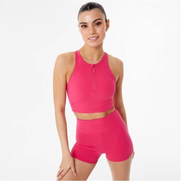 ジャック ウィルス Jack Wills 【 Zip-Up Sports Bra Women Hot Pink 】 スポーツ アウトドア スポーツ..