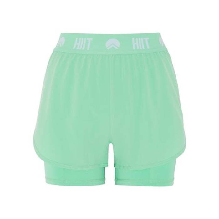Hiit  Essential Dual Layer Shorts Womens Women Mint  ǥ奨 硼 ǥ...