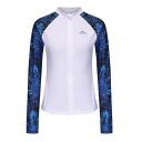 Slazenger 【 Swim Jacket Womens Women White/Leaf Aop 】 Jacket ジャケット レディース スポーツ アウトドア 水泳 競技水着 レディース競技水着 レディース 白色 ホワイト