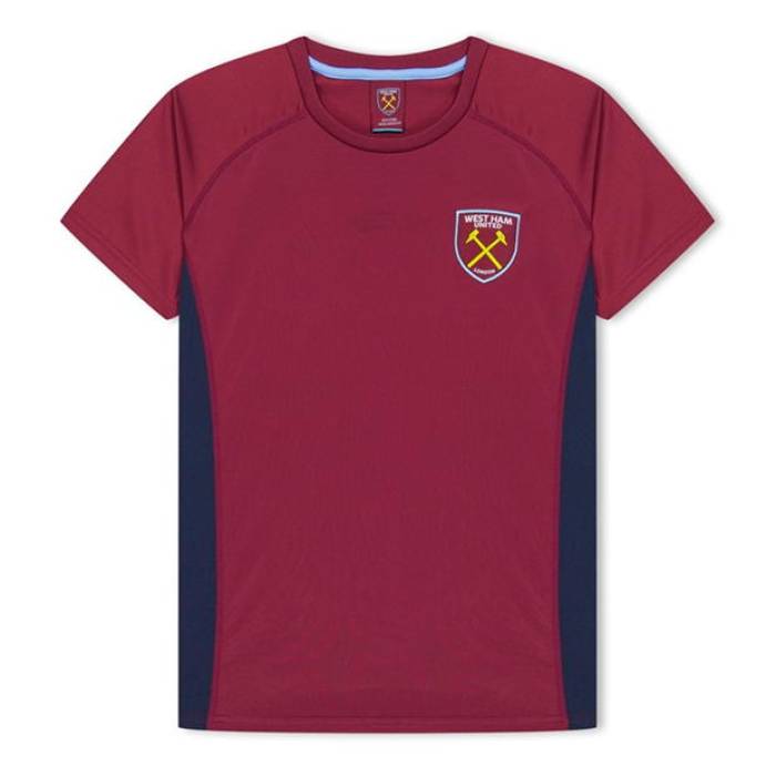 Source Lab 【 West Ham United Poly T-Shirt Juniors Kids Claret/Blue 】 ユナイテッド Tシャツ キッズ ベビー マタニティ キッズファッション トップス Tシャツ カットソー ジュニア キッズ 青色 ブルー