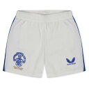Castore 【 Rangers Fc 125 Heritage Football Shorts Childrens Kids Brilliant White...