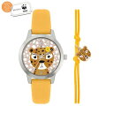 Tikkers 【 X Wwf Leopard Watch Set Childrens Unisex Yellow 】 ヒョウ柄 レオパード Watch ウォッ...