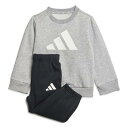 アディダス Adidas 【 Block Jog Set Baby Mid Grey/Wht 】 キッズ ベビー マタニティ ベビーファッション 上下セット セ...