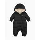 カルバンクライン ジーンズ Calvin Klein Jeans 【 Padded Hooded Snowsuit Babies Kids Black Beh ...