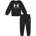 アンダーアーマー Under Armour 【 Armour Big Logo Set Infant Boys Kids Black/White 】 ロゴ キッ...