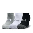 アンダーアーマー Under Armour 【 Armour Ua Heatgear 3Pk No Show Yth Trainer Sock Unisex K...