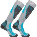 サロモン Salomon 【 Ski Pro Socks Women Black/Blue 】 プロ ソックス・靴下 スポーツ アウトドア ウインタースポーツ ...