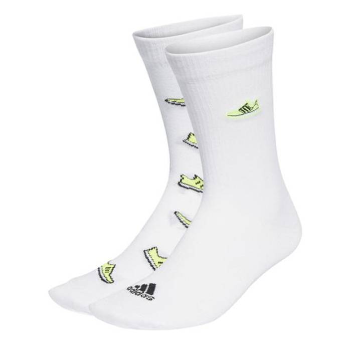ǥ Adidas  Run X Ultraboost Shoe Love Graphic 2 Pair Socks Men Wht...