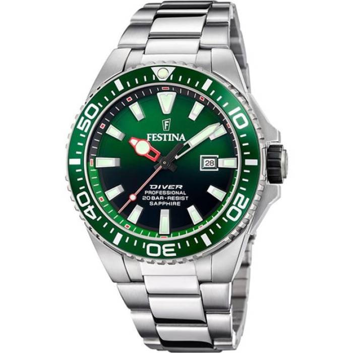 Festina 【 Divers Watch With Steel Bracelet Men 】 Watch ウォッチ・時計 Steel スティール ブレスレット 腕時計 メンズ腕時計 メンズ