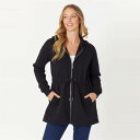 Be You 【 Waisted Two End Zip Through Hoodie Women Black 】 フーディー パーカー レディースファッション...