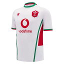 Macron 【 Welsh Rugby Union Away Shirt 2024 Adults Men White/Green 】 ラグビー Union ユ...