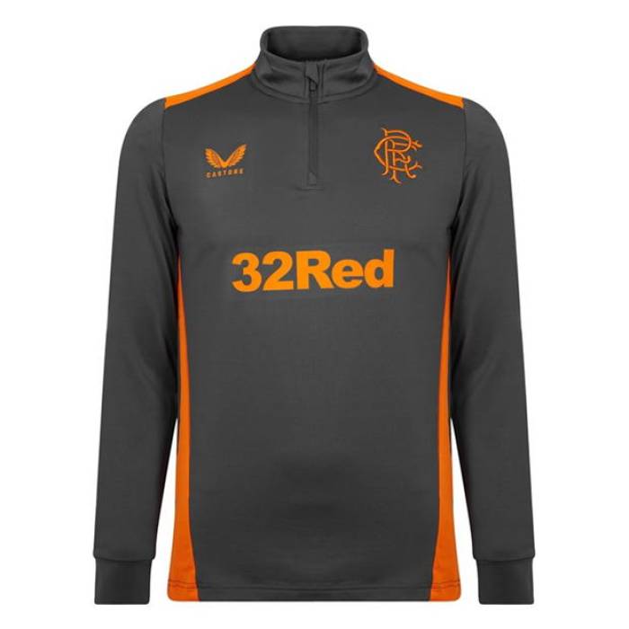 Castore 【 Rangers Quarter Zip Top 2023 2024 Adults Men Ebony 】 レンジャース スポーツ アウトドア...