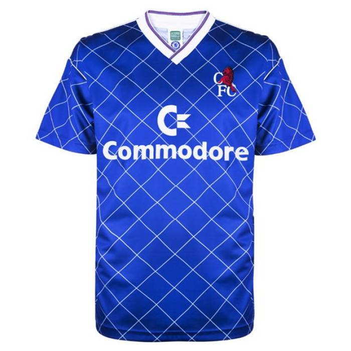 Score Draw 【 Chelsea Football Club 1988 Retro Shirt Adults Men Blue 】 フットボール クラブ...