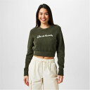 ジャック ウィルス Jack Wills 【 Knit Jacquard Cropped Sweatshirt Women Dark Khaki 】 ニット ス...
