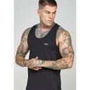 シックシルク Siksilk 【 Muscle Fit Sleeveless Vest Mens Men Black 】 Sleeveless ノンスリーブ ベ...