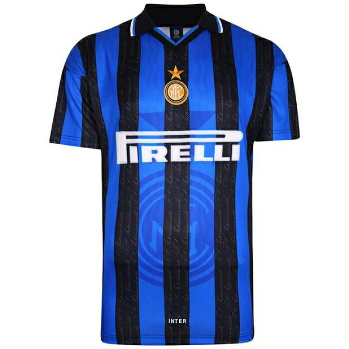 Score Draw 【 Inter Milan '98 Home Retro Shirt Adults Men Blue/Black 】 インテル レトロ ス...
