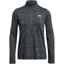アンダーアーマー Under Armour 【 Armour Tech Half Zip Top Womens Women Black Twist 】 テック ...
