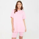Be You 【 You Tee And Cycling Short Set Women Pink 】 Tシャツ レディースファッション その他 レディース p...